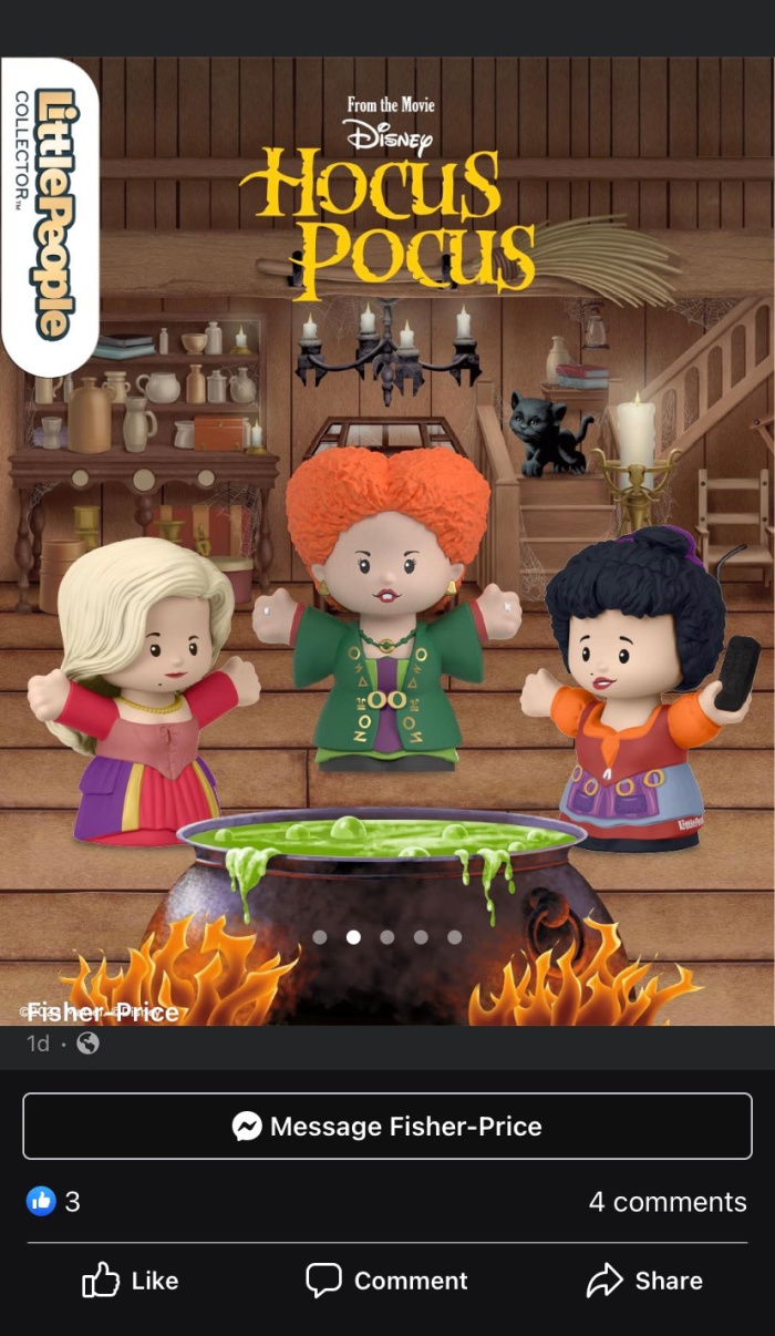  Little People Collector Disney Hocus Pocus Figure Set with  Winifred Sarah and Mary Sanderson in a Display Gift Box for Fans (  Exclusive) : Little People: Toys & Games