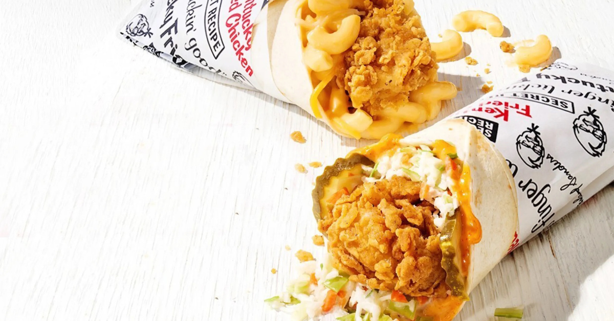 KFC Is Bringing Back Their Chicken Wraps and Introducing an Enormous New Dessert