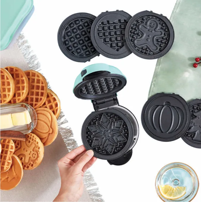 Costco Is Selling an Exclusive Dash Waffle Maker Bundle That Comes With 7  Holiday Designs
