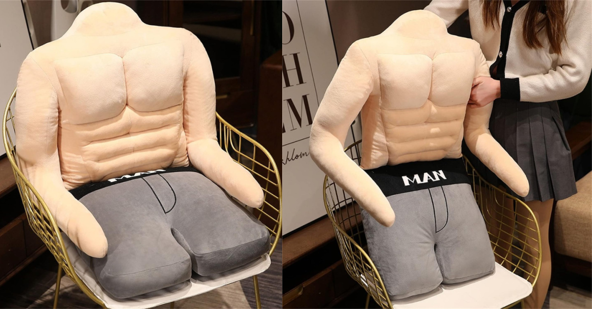You Can Get A Muscle Man Pillow to Cuddle With For The Person Who Is Always Single