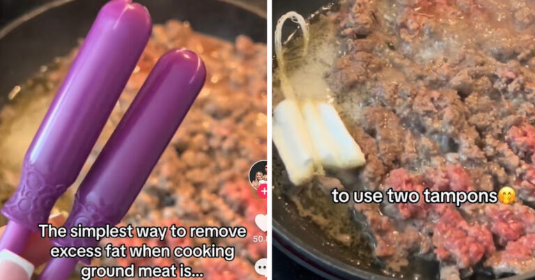 This Woman Used A Tampon to Soak Up Meat Grease and I Can’t Unsee It