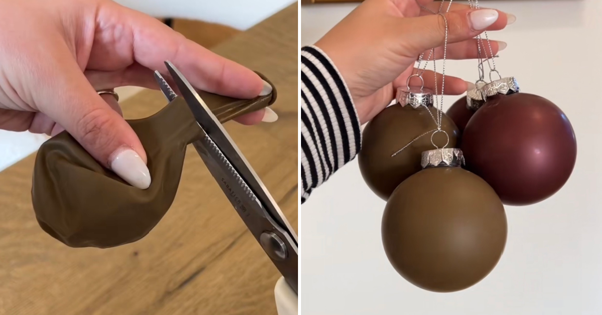 People Are Wrapping Their Ornaments with Balloons to Change the Color and It’s Pure Genius