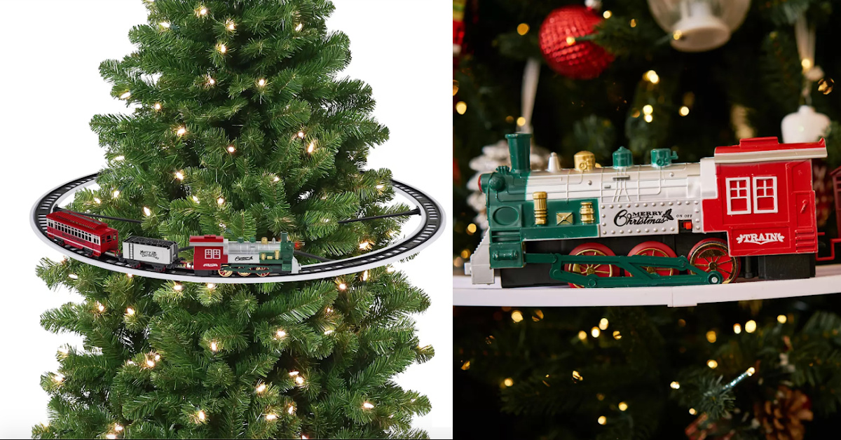 You Can Get An Animated Christmas Train That Rides Around Your Christmas Tree