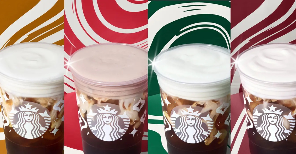 Starbucks Just Released Four New Cold Foams to Top Off Your Holiday Drink
