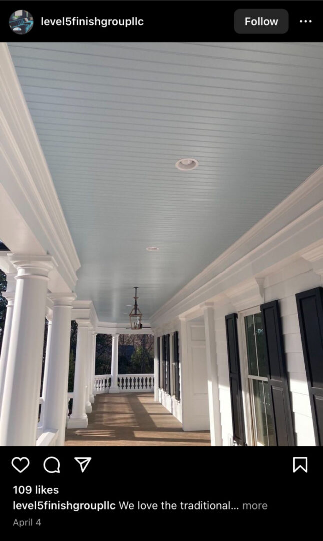 Here's What It Means If You See A Porch Ceiling Painted Blue