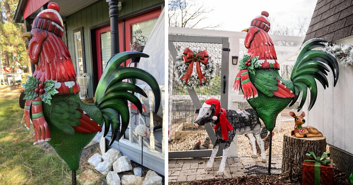 You Can Get A 6-Foot Tall Christmas Rooster That’s Guaranteed To Put You In The Holiday Spirit