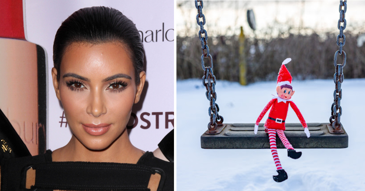 Kim Kardashian Really Took It To The Next Level When She Staged Her “Chocolate Tub” Elf On The Shelf