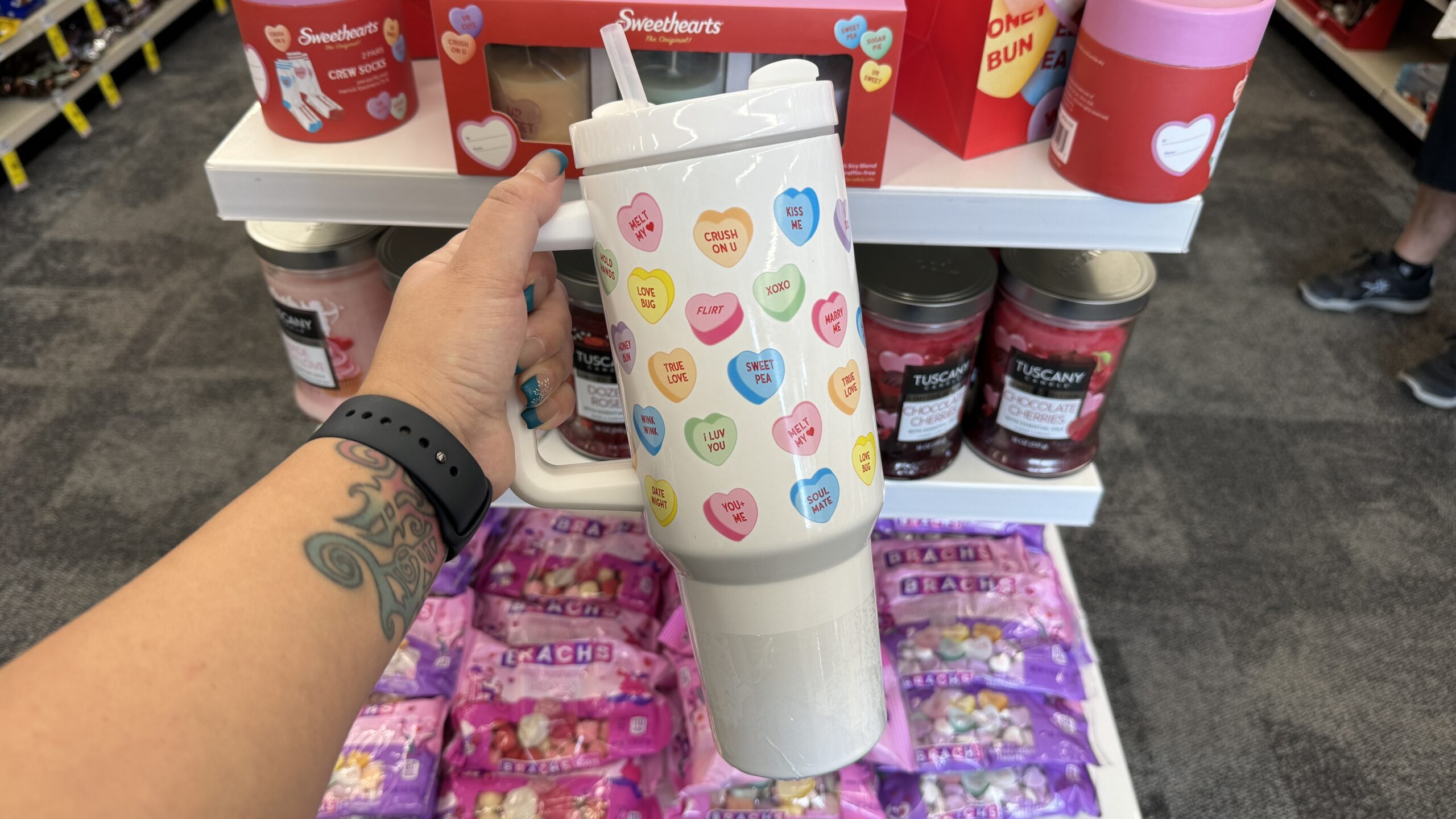 CVS Is Selling A Conversation Heart Tumbler That Is A Total Stanley Cup Dupe