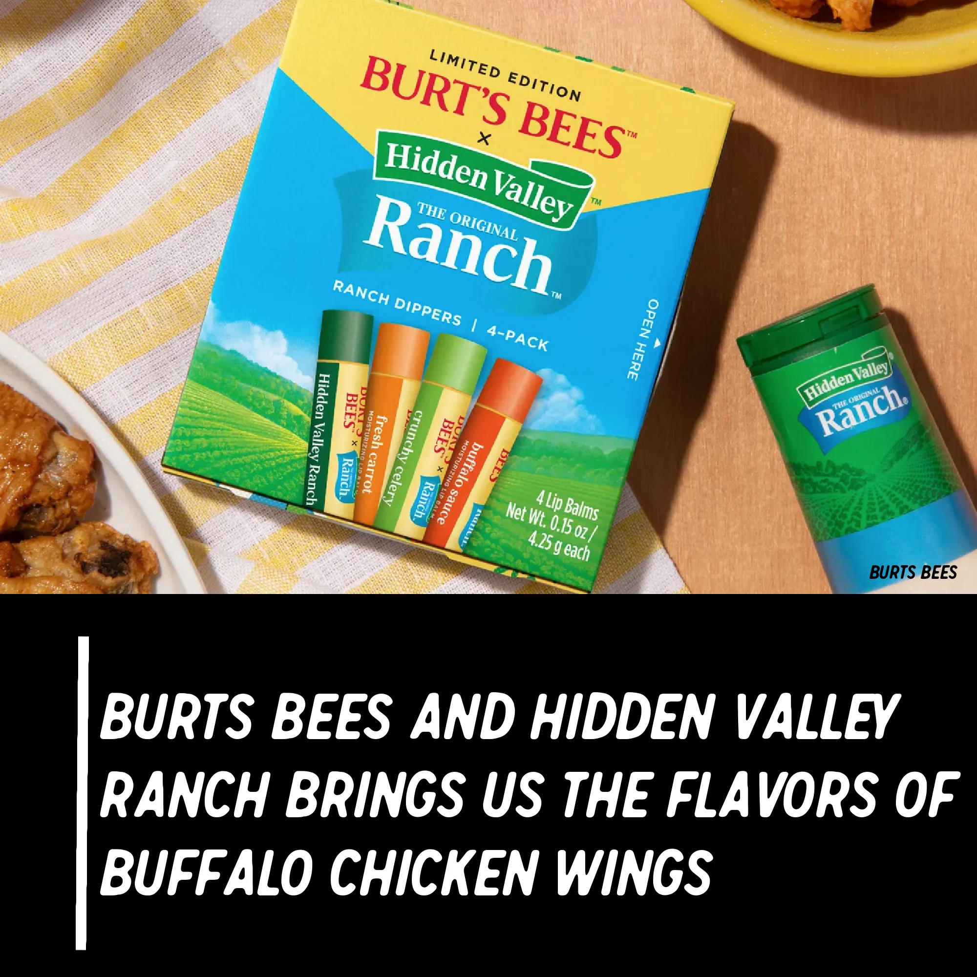 Hidden Valley Ranch and Burt's Bees launch lip balm collab