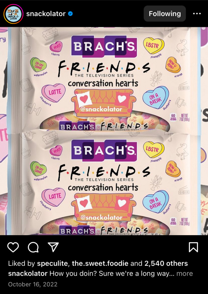 Brach's Introduces New Friends Themed Conversation Hearts For