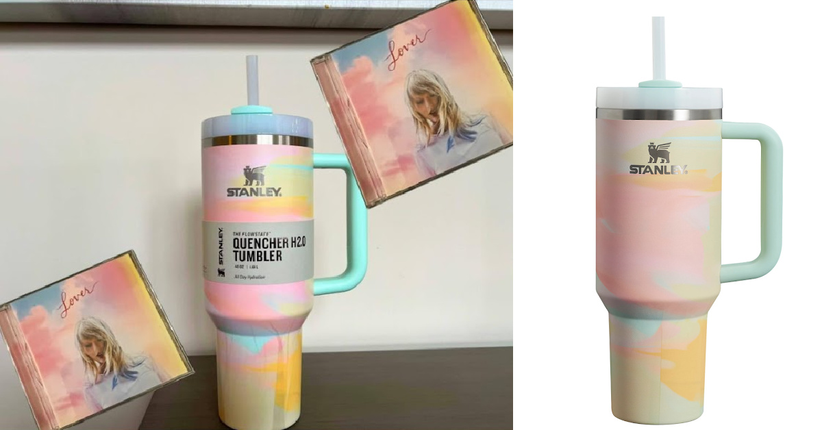 The New Pink Brushstroke Stanley Tumbler Is Giving Us All The Taylor Swift Vibes