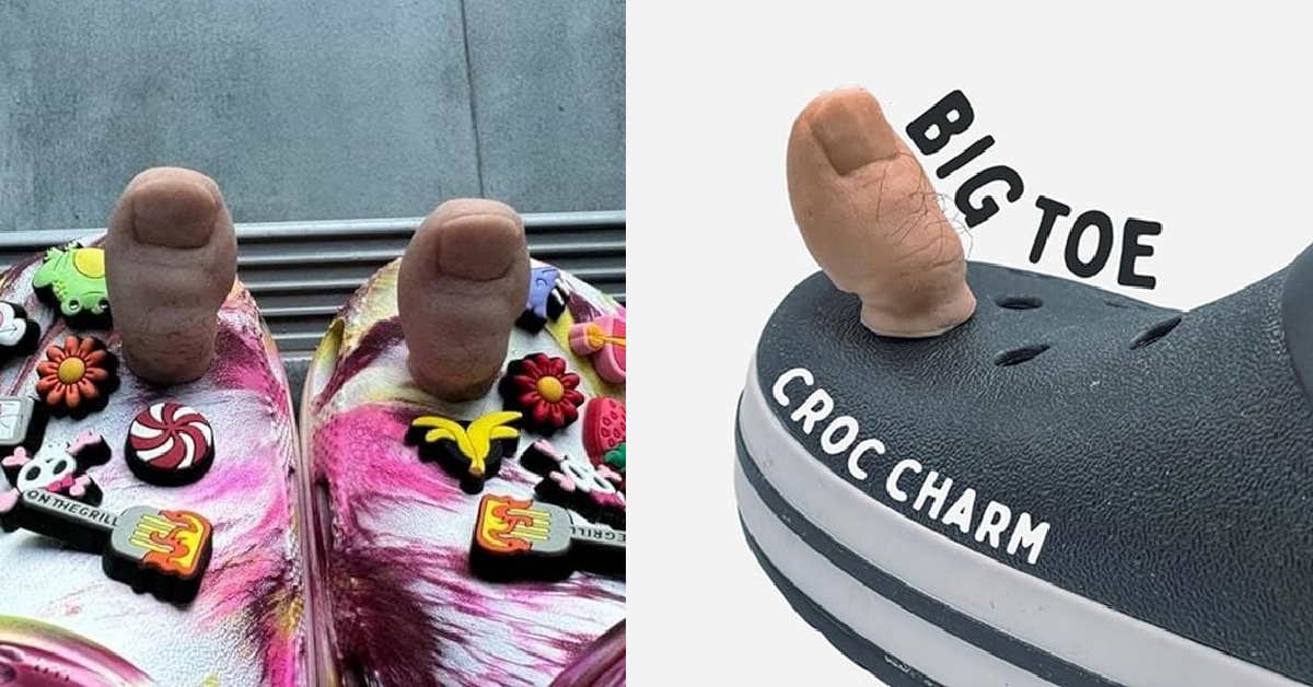 You Can Get Hairy Big Toe Shoe Charms For Your Crocs… But Why?