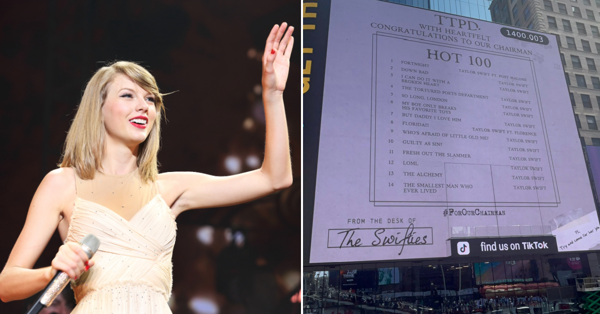 Taylor Swift Fans Bought A Massive Billboard To Congratulate Her For Being In The Top 100 Songs List